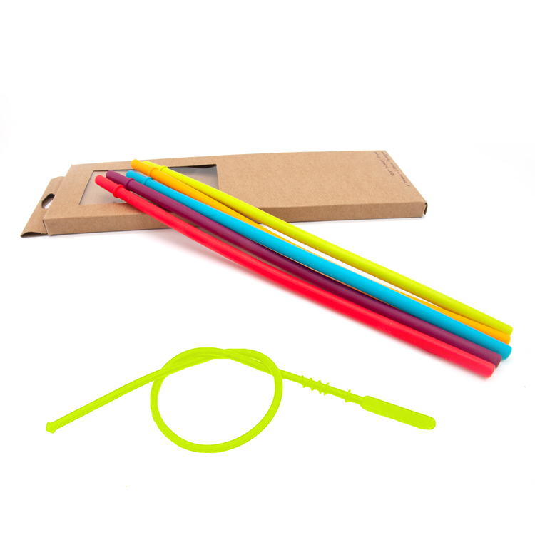 跨境热销食品级硅胶长直管成人儿童不伤嘴饮料辅食软吸管环保无毒