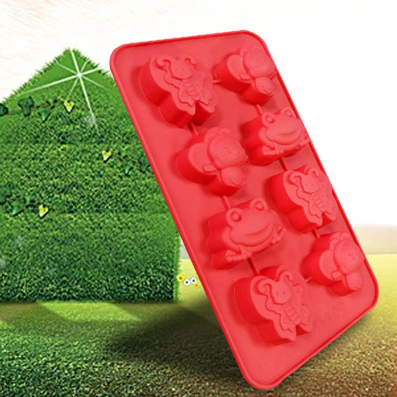 可爱卡通食品级硅胶动物巧克力模具蛋糕烘培手工家庭厨房自制冰格